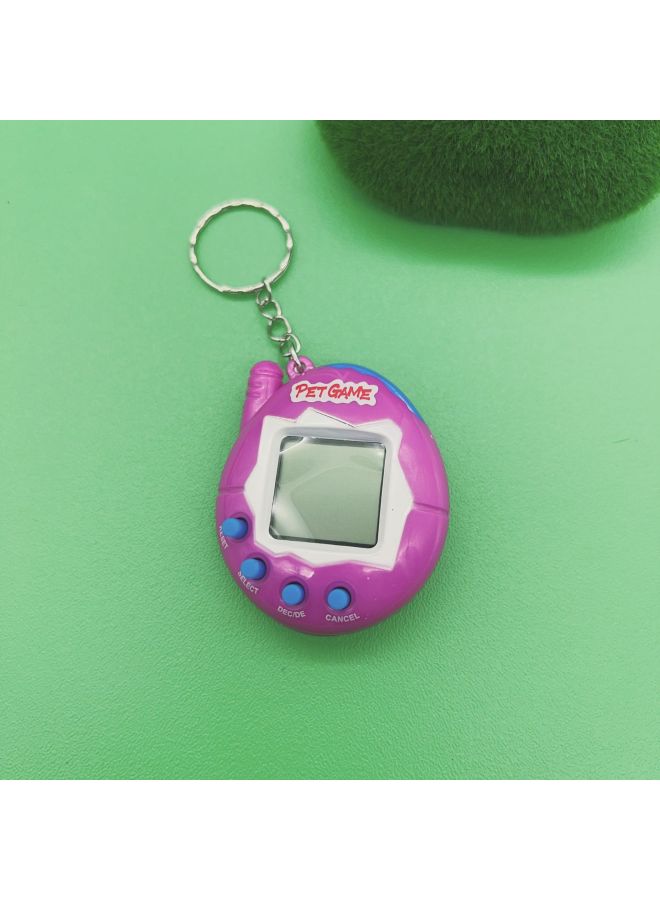 Virtual Electronic Pet Machine Handheld Mini Pet Game Machine Exotic Electronic Toys-Color:Solid Pink (ring)  - Image 1
