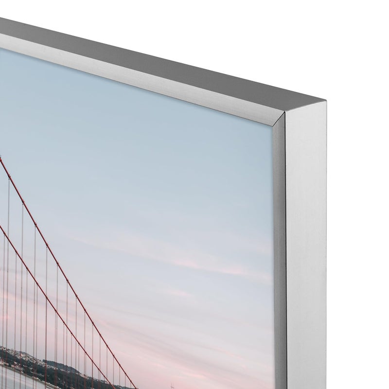 Frametory, 18x24 Aluminum Poster Frame, Silver Metal Picture Frame with Real Glass, Wall Mount, for Photos, Art Prints, Puzzles, 1â€‘Pack - Image 4