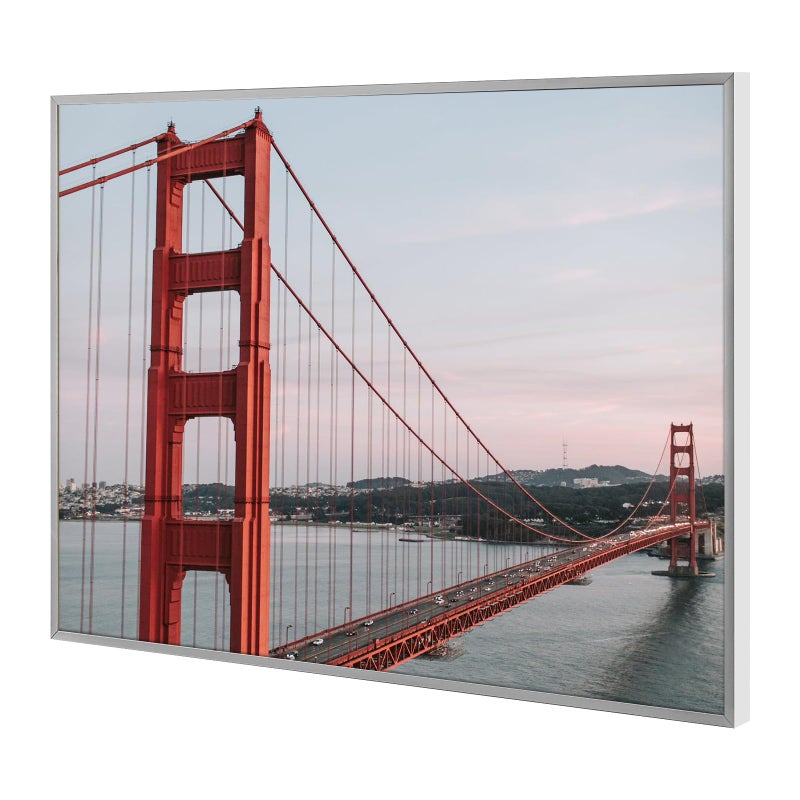 Frametory, 18x24 Aluminum Poster Frame, Silver Metal Picture Frame with Real Glass, Wall Mount, for Photos, Art Prints, Puzzles, 1â€‘Pack - Image 2