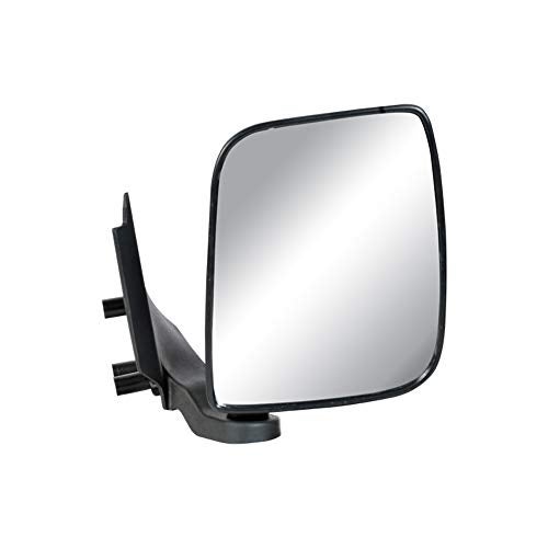 UNO MINDA RV-14001R Shatterproof Glass Rear View Mirror (Black)- Right Hand Side for Ashok Leyland Dost - Image 1