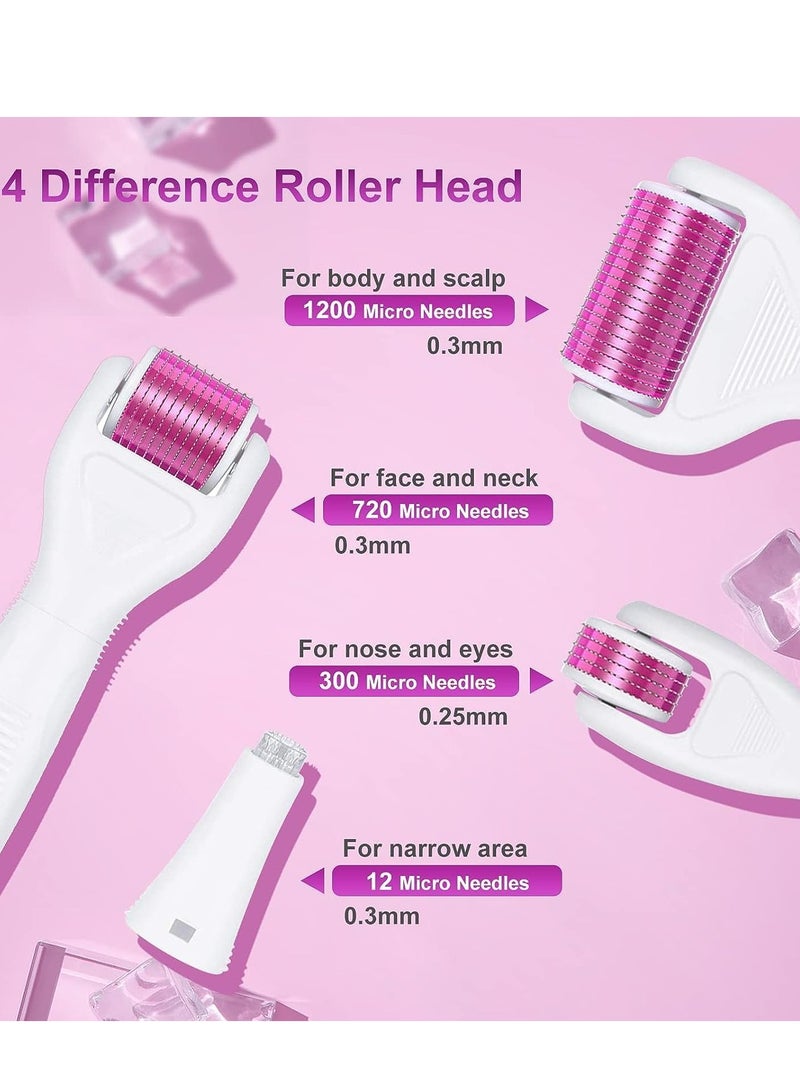 Healife Derma Roller, 8 in 1 with Stainless Steel Micro Needles, Derma Roller Set, Derma Roller Set with for Face & Body Care, Derma Roller for Anti Wrinkle/Hair Loss/Stretch Marks  - Image 3