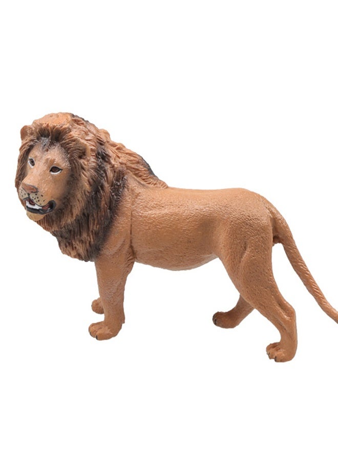 HALAMODO Lion Animal Model , Realistic Mini Wild Animal Statue, Solid Simulation Lion Action Figure, Children'S Cognitive Toy, Micro Cake Topper Decor, Party Birthday Gift Collection, 12.5*4.5*7 Cm - Image 2