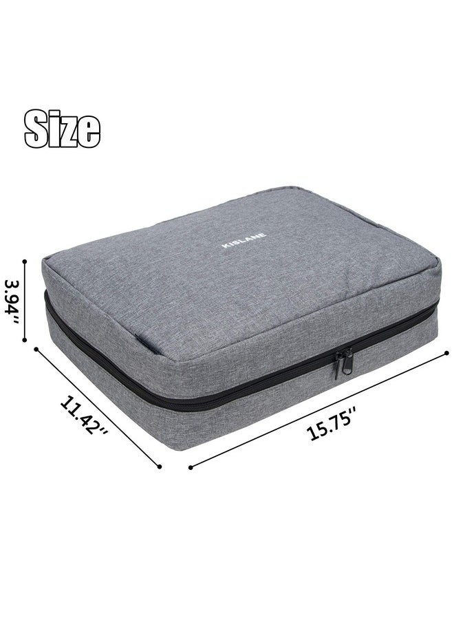 KISLANE - Board Game Carrying Case With 18 Pockets For Board Games Pieces Tokens Cards And More Expandable Board Game Storage Solution For Travel Party Gathering (Grey) - Image 1