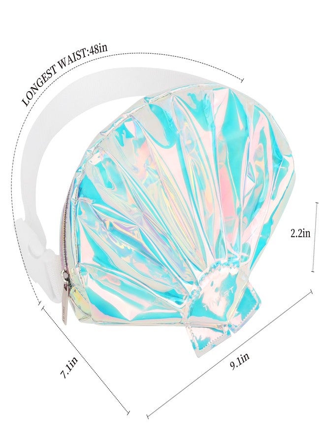 TINYAT Seashell Fanny Pack for Women Waterproof Waist Pack Cute Belt Bag with Adjustable Strap for Outdoor Party Travel,T1956 - Image 3