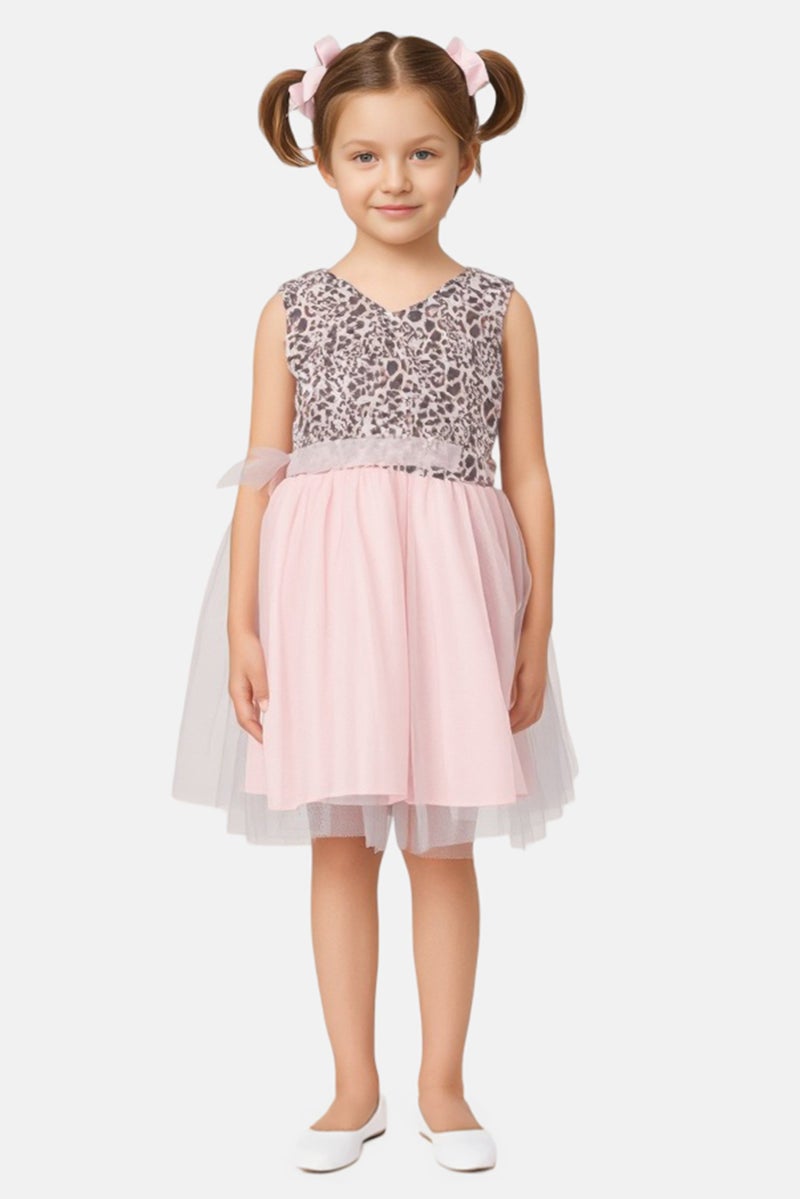 English Laundry Kids Girl Animal Print  Dress, Multicolor - Image 1