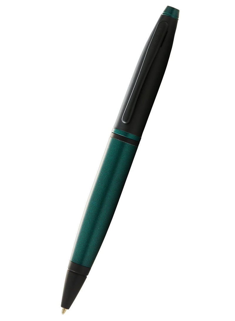 Cross 1-Piece Calais Ballpoint Pen In Gift Box Black Ink Matt Green And Black Barrel - Image 1
