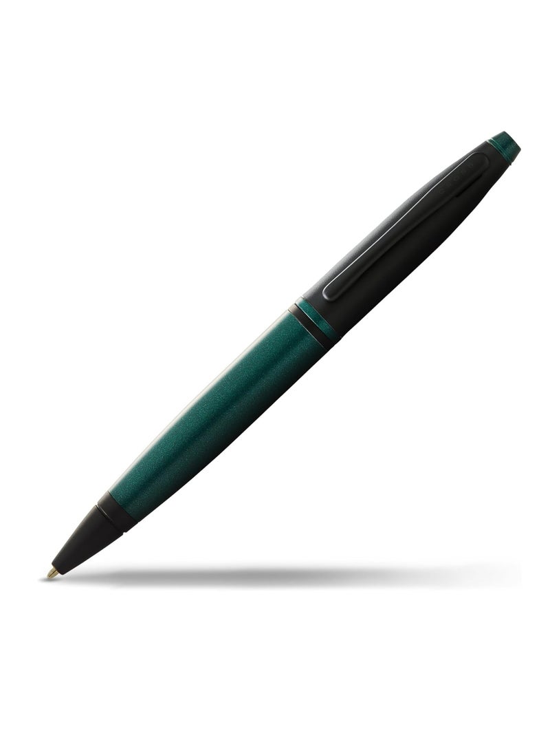 Cross 1-Piece Calais Ballpoint Pen In Gift Box Black Ink Matt Green And Black Barrel - Image 5