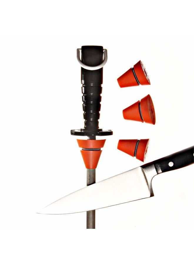 Wedgek Combo - Angle Guides for Sharpening Knives on Stones and for Everyday Maintenance of Ultimate Sharpness on Rods - Blue and Orange - Image 5