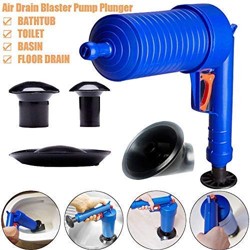 GLIVE (LABEL) Toilet Unclogger Plumbing Tools High Pressure Air Drain Blaster Cleaner Clogged Pipe Toilet Plunger, Drain Unblocker, Powerful Manual Pneumatic Dredge Equipment - Image 2