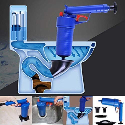 GLIVE (LABEL) Toilet Unclogger Plumbing Tools High Pressure Air Drain Blaster Cleaner Clogged Pipe Toilet Plunger, Drain Unblocker, Powerful Manual Pneumatic Dredge Equipment - Image 4