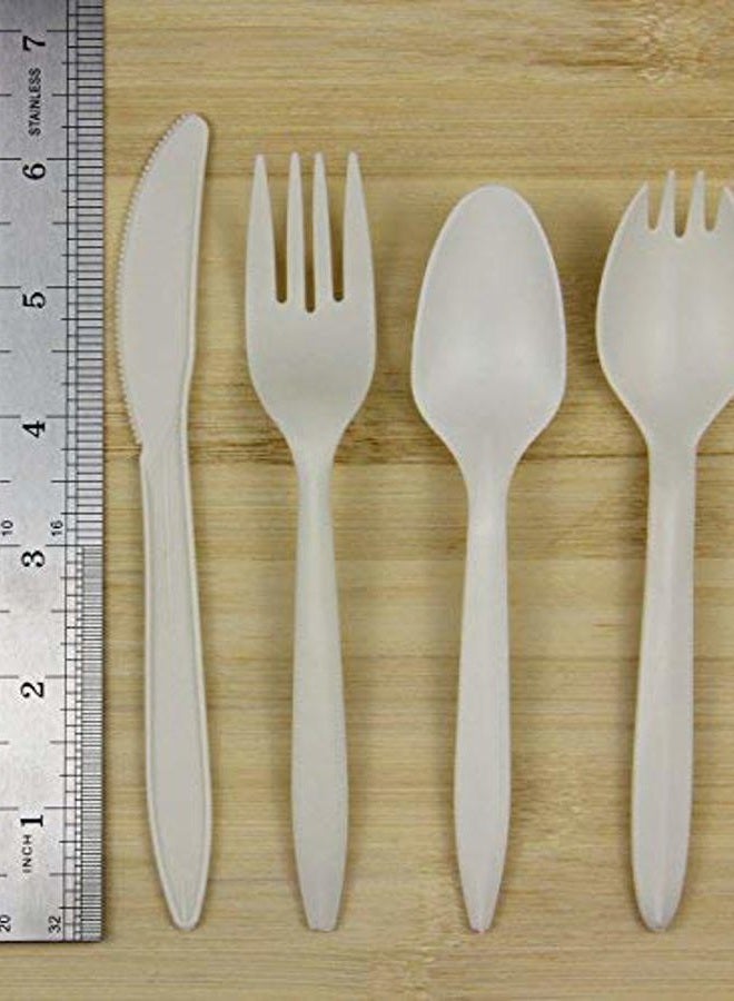 Greenworks Eco-Friendly 5.8" Plant Starch Disposable Cutlery Spoons,1000 Count Cornstarch Bio-Based Spoons - Image 4