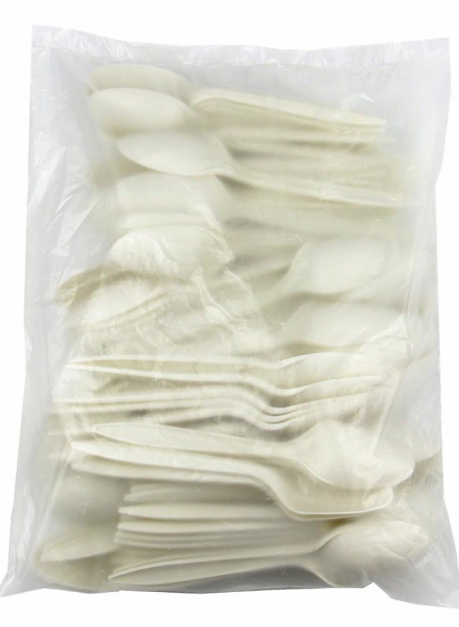 Greenworks Eco-Friendly 5.8" Plant Starch Disposable Cutlery Spoons,1000 Count Cornstarch Bio-Based Spoons - Image 3