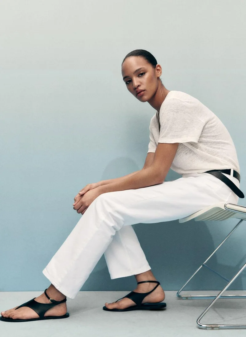 مانجو جينز ماتيلدا مستقيم بخصر متوسط