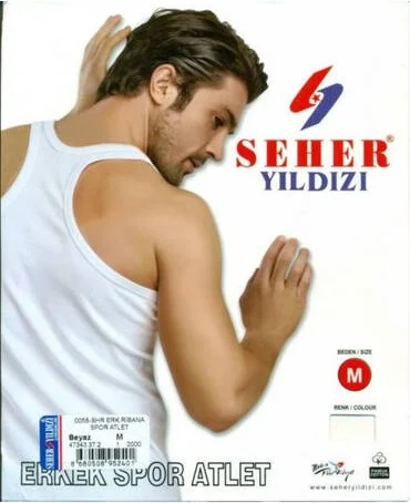 Seher Yıldızı Morning Star Morning Men's Ribana Sports Undershirt 3 Pack
