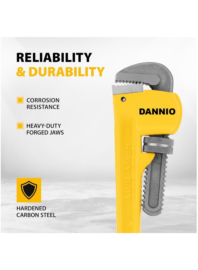 Dannio 10-Inch Heavy-Duty Pipe Wrench – Adjustable Wrench for Plumbing & Industrial Applications - Image 2