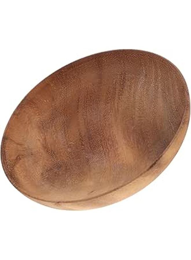 وعاء التقديم من خشب الأكاسيا وعاء أرز ذو قاع مسطح ريفي قطعة مركزية لطاولة المطبخ - Image 1