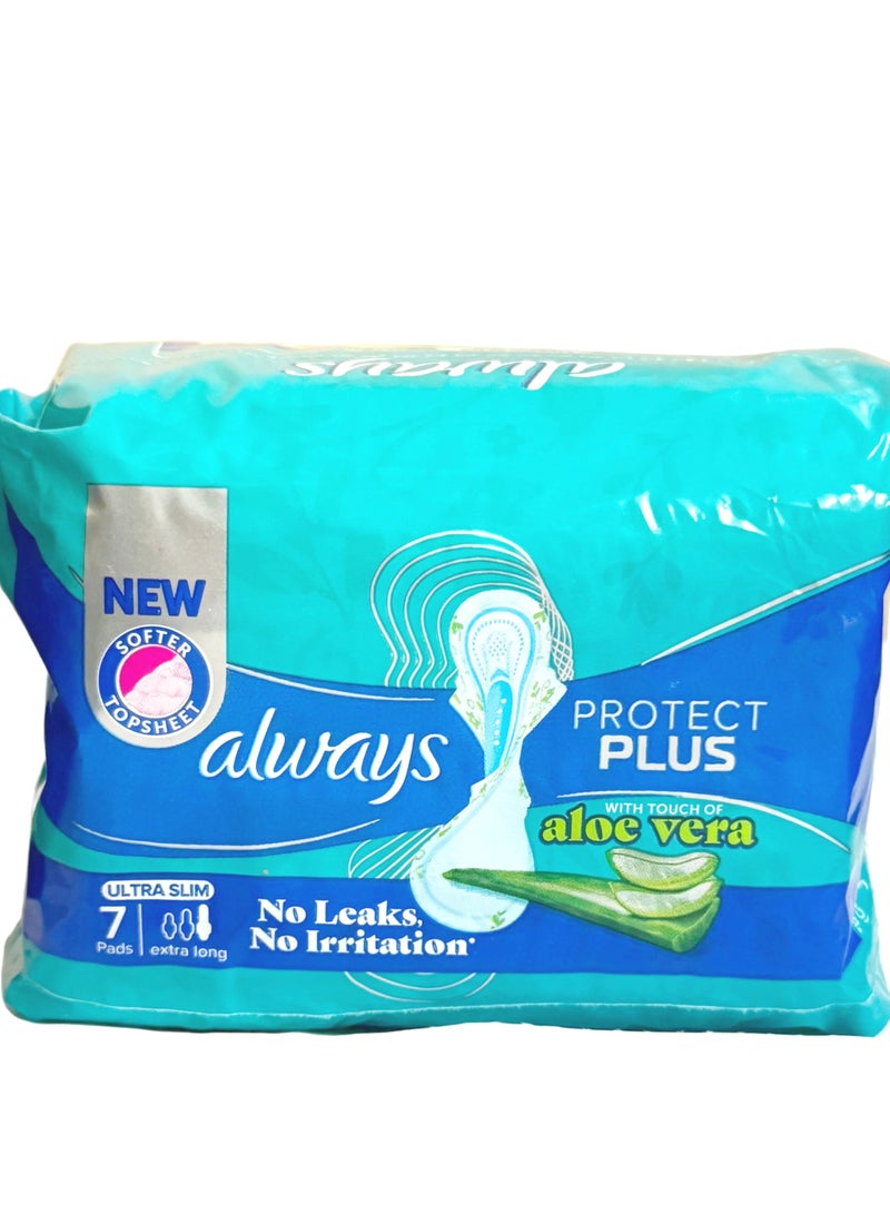 Always Protect Plus With Aloe Vera Ultra Slim 7 Pad Extra Long