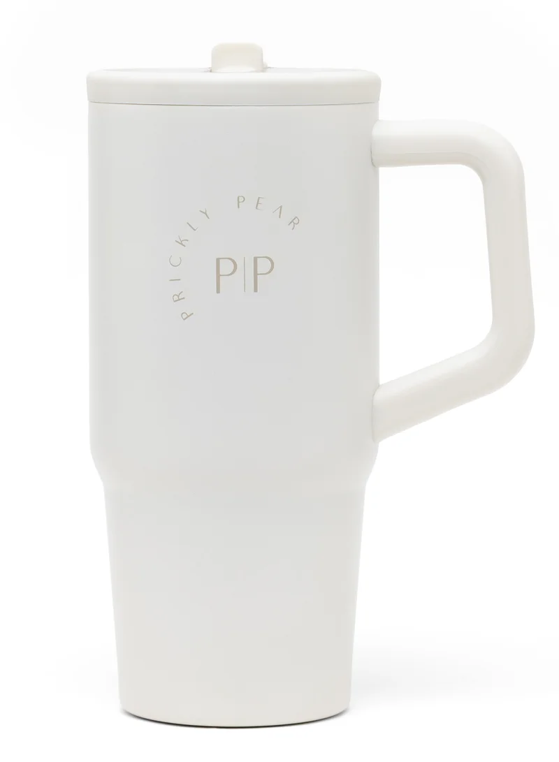 Prickly Pear Stainless Steel 20 Oz Hydrator Water Bottle 2.0 - Cream Logo