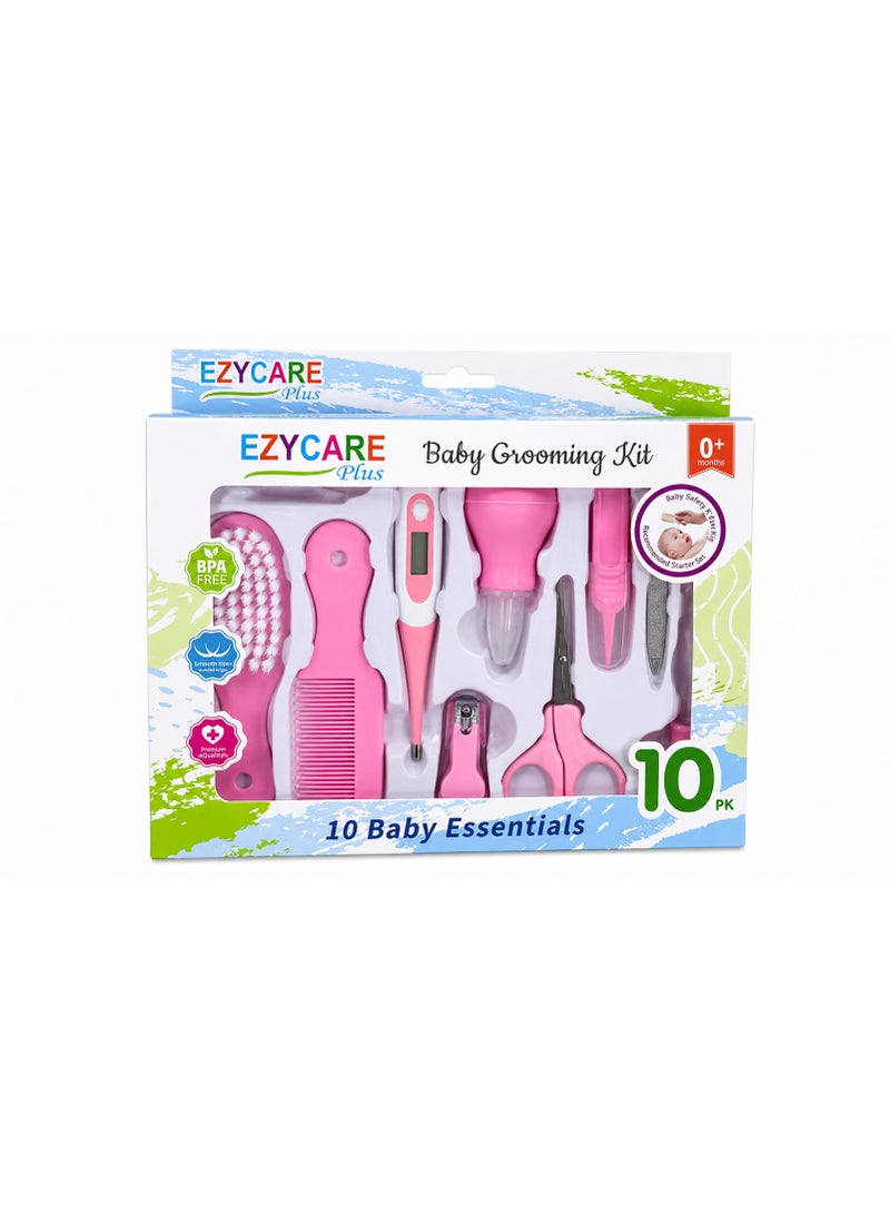 Ezycare Baby Girl Grooming Kit Pink | 10-Piece Newborn & Infant Care Essentials Set - Image 2