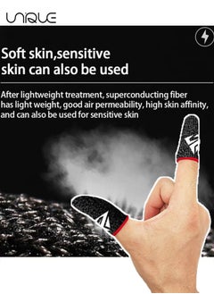 Unique 5 Pack Mobile Phone Gaming Finger Sleeves, Finger Sleeves Fit All Touchscreen Devices, 0.3mm Superconducting Nanofibers, Smooth Feel, Anti-Sweat, Extremely Thin, Blue Edge  - Image 5