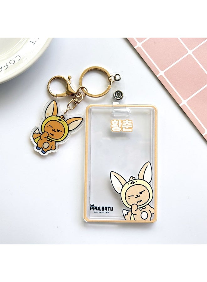 NIBEMINENT 1 - Piece TT Kpop Photo Card Holder Pendant Key Chain ID Badge Holder ID Card Holder Photo Card Protector for School ID Office ID Access Card for Women Girls - Image 1
