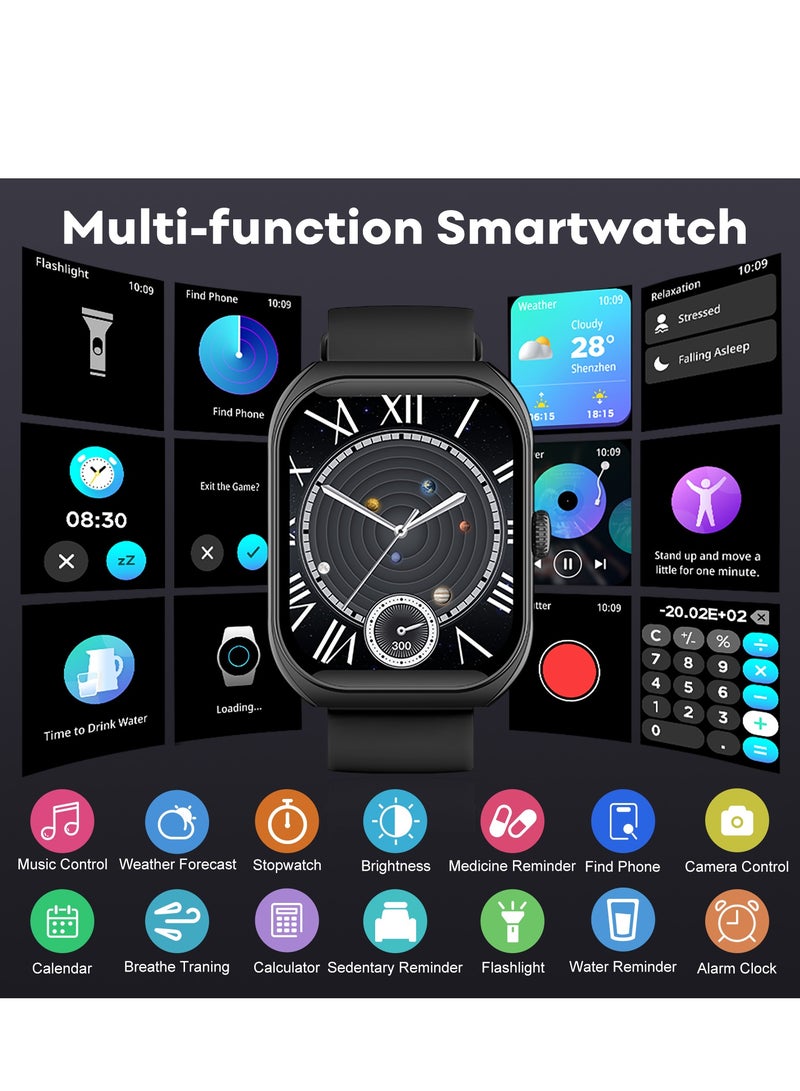 PEJE PEJE Smart Watch For Men,2.01" Curved Display,Bluetooth Calls,1ATM Waterproof,Monitors Spo2/Heart Rate/Sleep,123+ Sports Modes,Prayer Alerts & Arabic Support,350mah Battery,Ios/Android. - Image 5