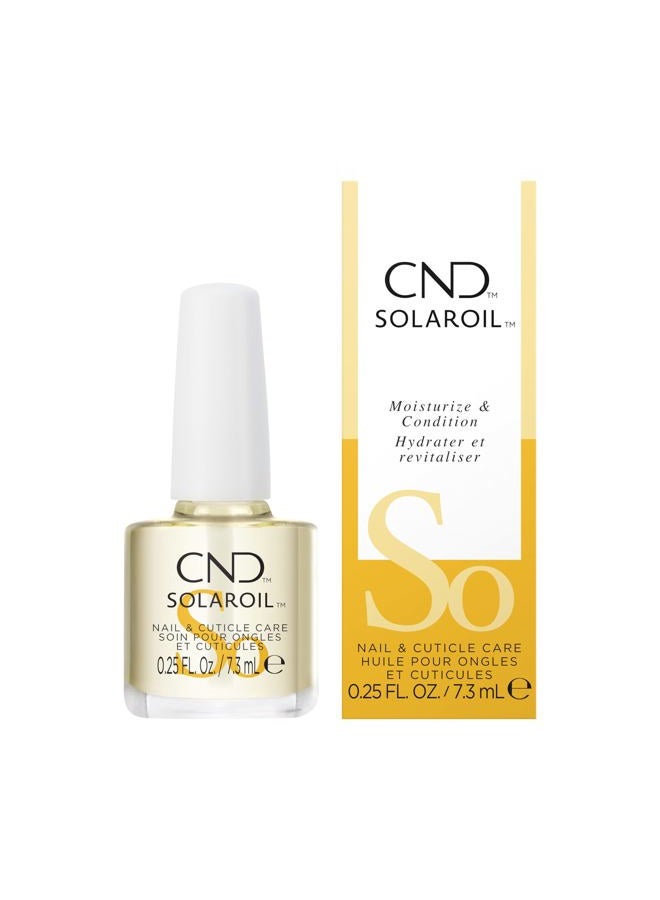CND SolarOil Cuticle Oil, Natural Blend Of Jojoba, Vitamin E, Rice Bran and Sweet Almond Oils, Moisturizes and Conditions Skin, 0.25 fl oz - Image 1