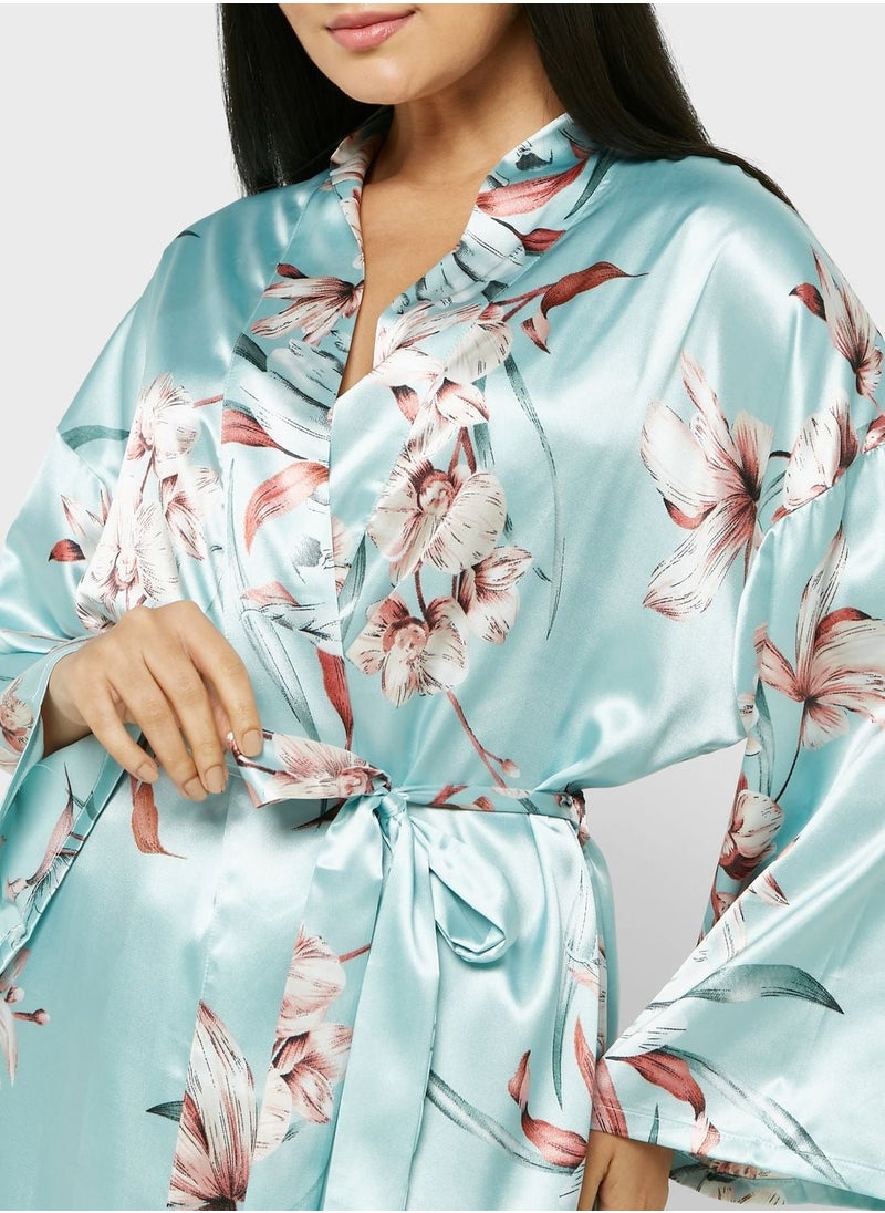 NIBEMINENT - Printed Night Robe - Image 1
