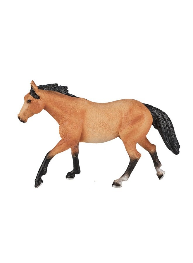 MOJO Buckskin Quarter Horse Realistic Equestrian Horse Club Hand Painted Toy Figurine - Image 1