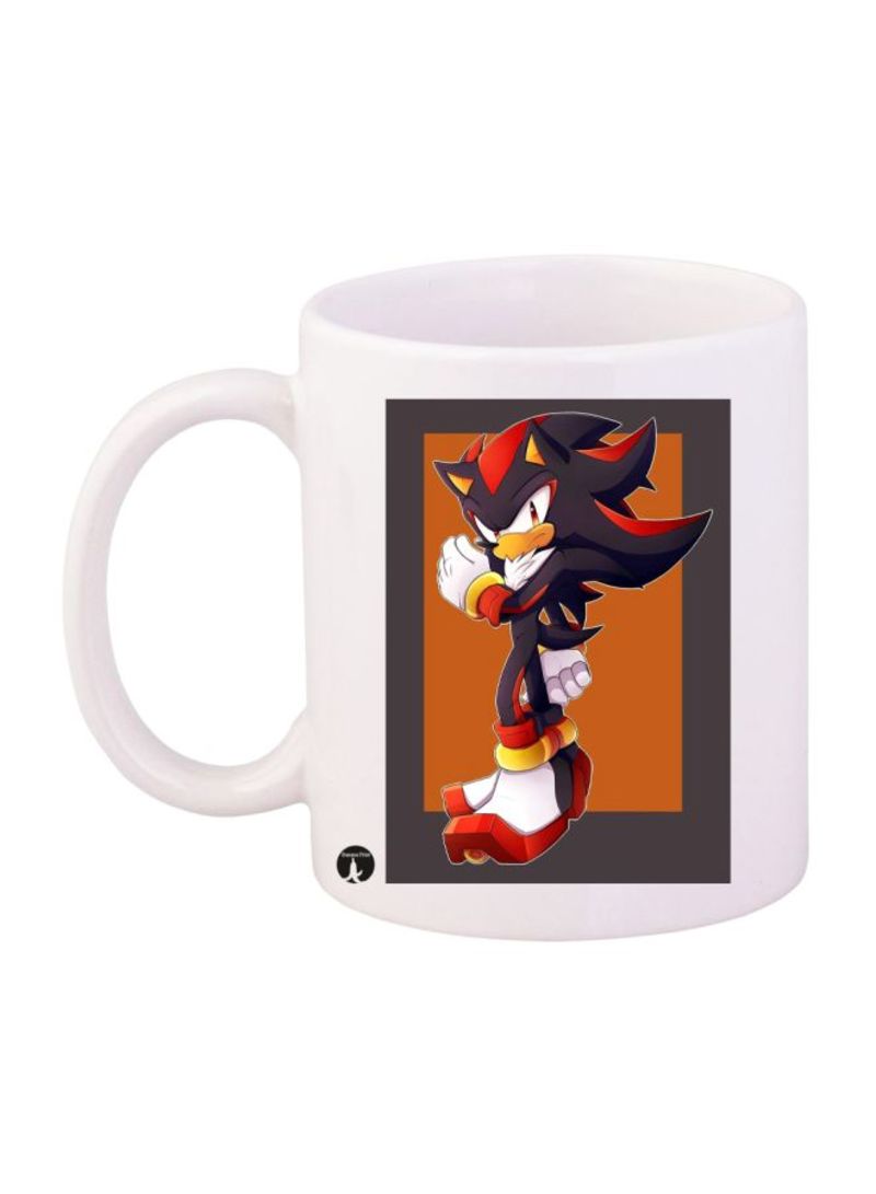 Sonic Printed Mug White/Orange/Red Standard Size