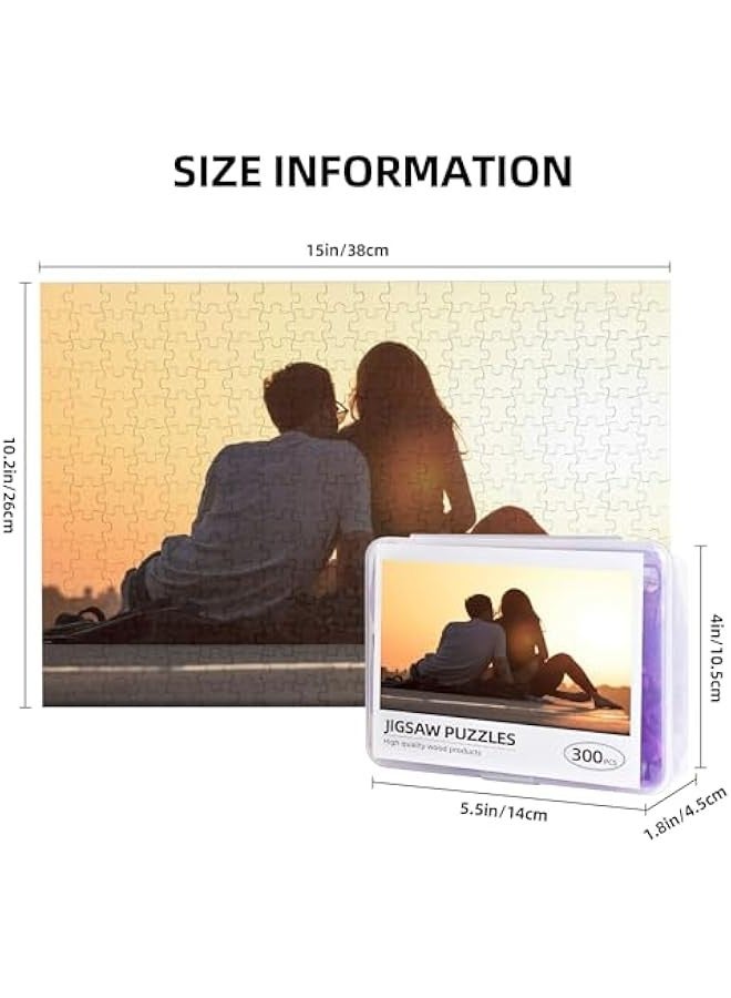 Custom Puzzles from Photos Personalized Puzzle Custom 300/500/1000 Piece Wooden Jigsaw Puzzle Gifts for Adults,Kids (300PCS, Horizontal) - Image 5
