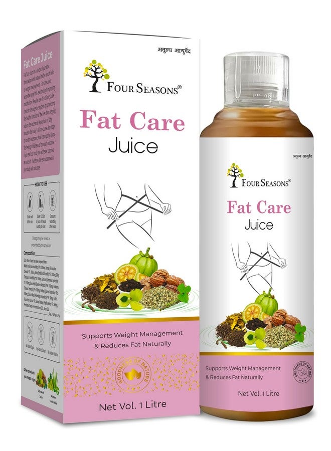 Four Seasons Fat Care (Get Slim) Juice 1000ml| Burn Fat - for Men & Women | Enriched with 12 Powerful Herbs Amla, Giloy, Harad, Gokharu, Daru Haldi | Improve Metabolism and Digestion (1) - Image 1