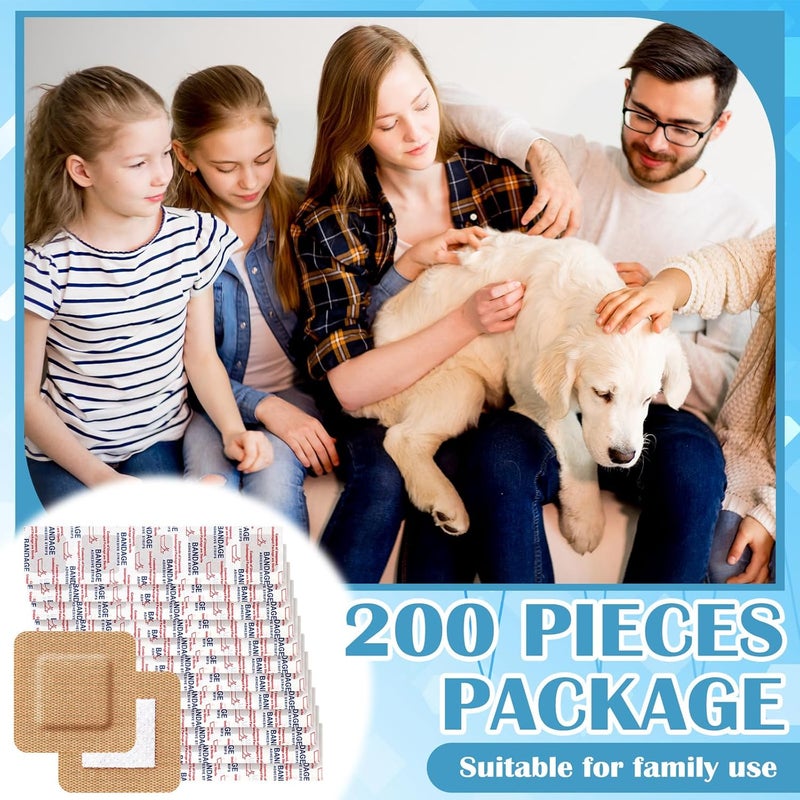 Marsui 200 Pcs Adhesive Spots Bandages Square Tan Adhesive Bandages Flexible Non Latex Knuckle Fingertip for Small Incisions Wound Care Discreet First Aid and Hides Skin Spots1 - Image 5