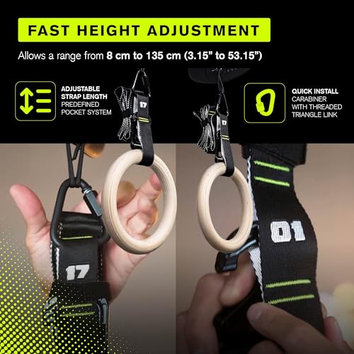 Duonamic Eleviia Ultimate Pullup Travel Package: 9-Piece Kit Includes The Original Eleviia Doorway Pullup Bar System, Wooden Rings and Travel Straps, and Super Compact Travel Bag - Image 5