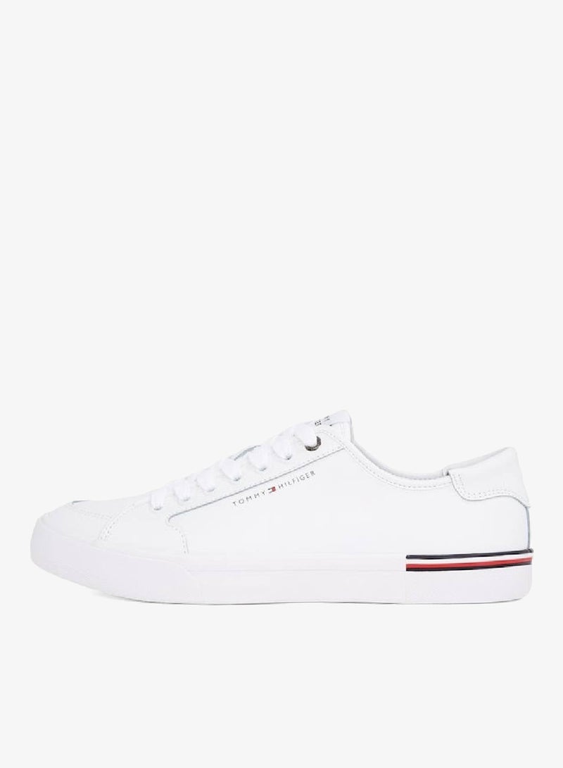 TOMMY HILFIGER Core Vulcanised Leather Sneakers - Image 5