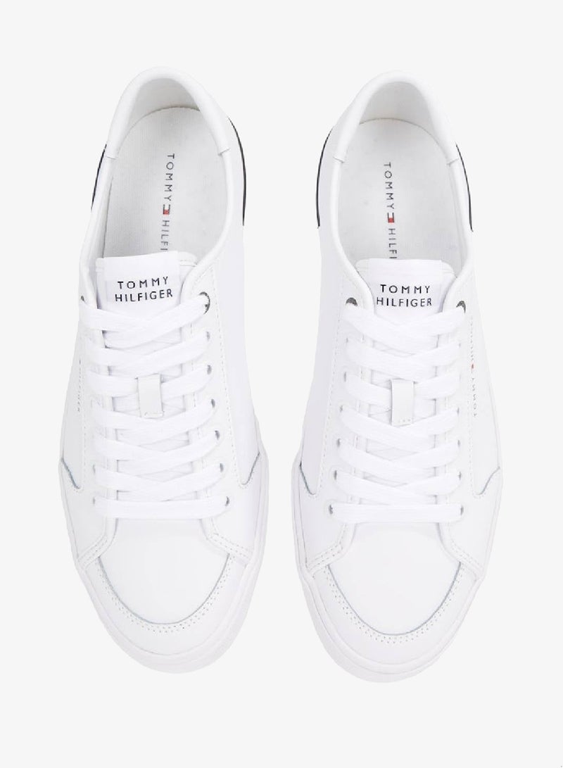 TOMMY HILFIGER Core Vulcanised Leather Sneakers - Image 4