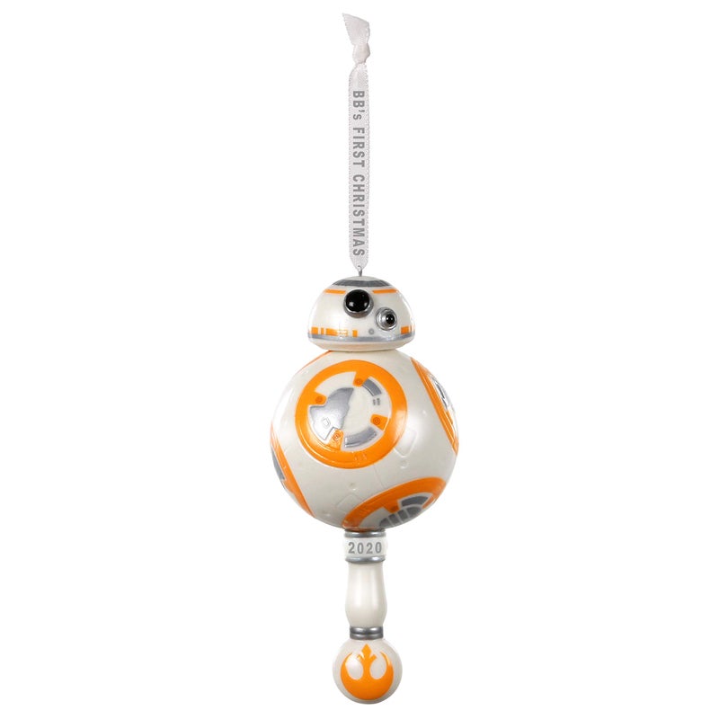 Hallmark Keepsake Ornament 2020 Year-Dated  Star Wars BB-8 Baby's First Christmas  Porcelain with Rattle - Image 1