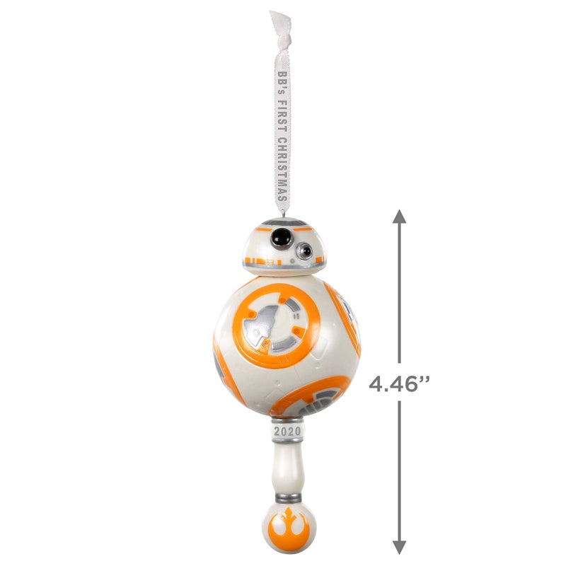 Hallmark Keepsake Ornament 2020 Year-Dated  Star Wars BB-8 Baby's First Christmas  Porcelain with Rattle - Image 5