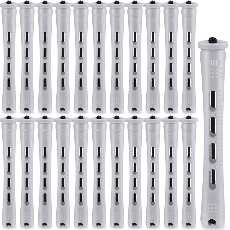 WILLBOND 60 Pcs Perm Rods for Long Hair Plastic Curl Rods Cold Wave Irons Curling Roller for Hair Styling Hairdressing Tools059 InchGray