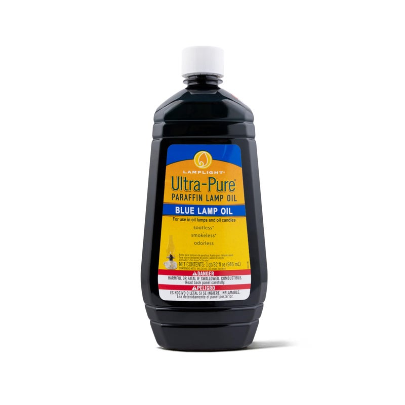 Lamplight ¼ Gallon (32 oz) Ultra-Pure Lamp Oil Blue - Liquid Paraffin Oil for Indoor use, sootless, smokeless and odorless, Emergency kit Blue - Image 5