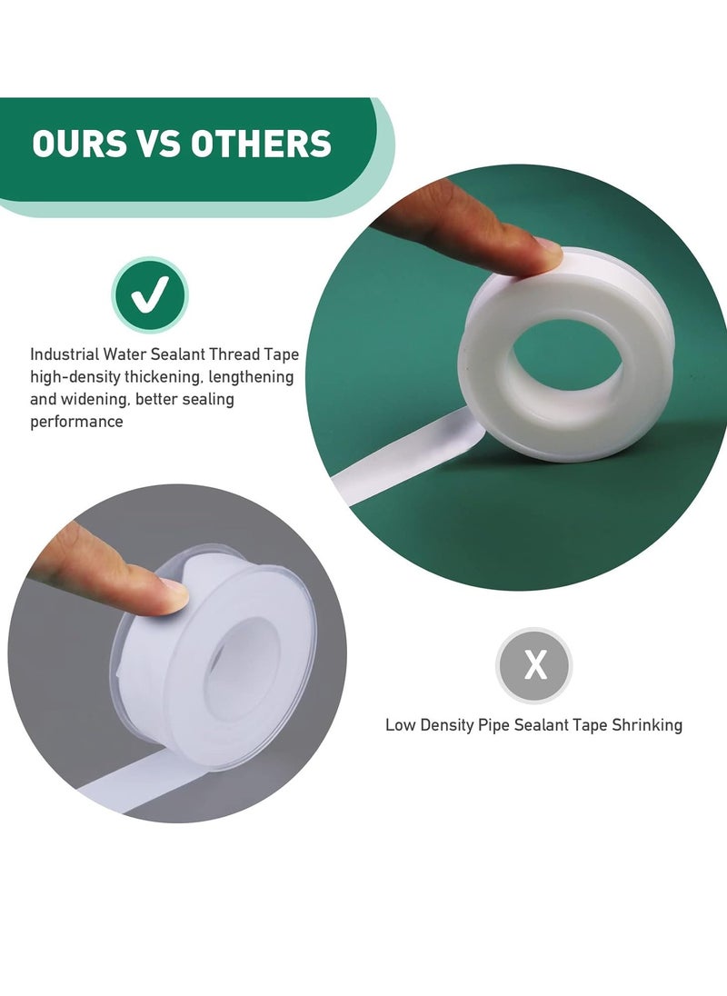 Generic - 4 Rolls Of Plumbers Tape, Teflon Tape, Water Pipe Sealing Tape, High-Density Thickening and Lengthen, High-Sealing Performance Waterproof Duct Tape, Thread Seal Tape - Image 1