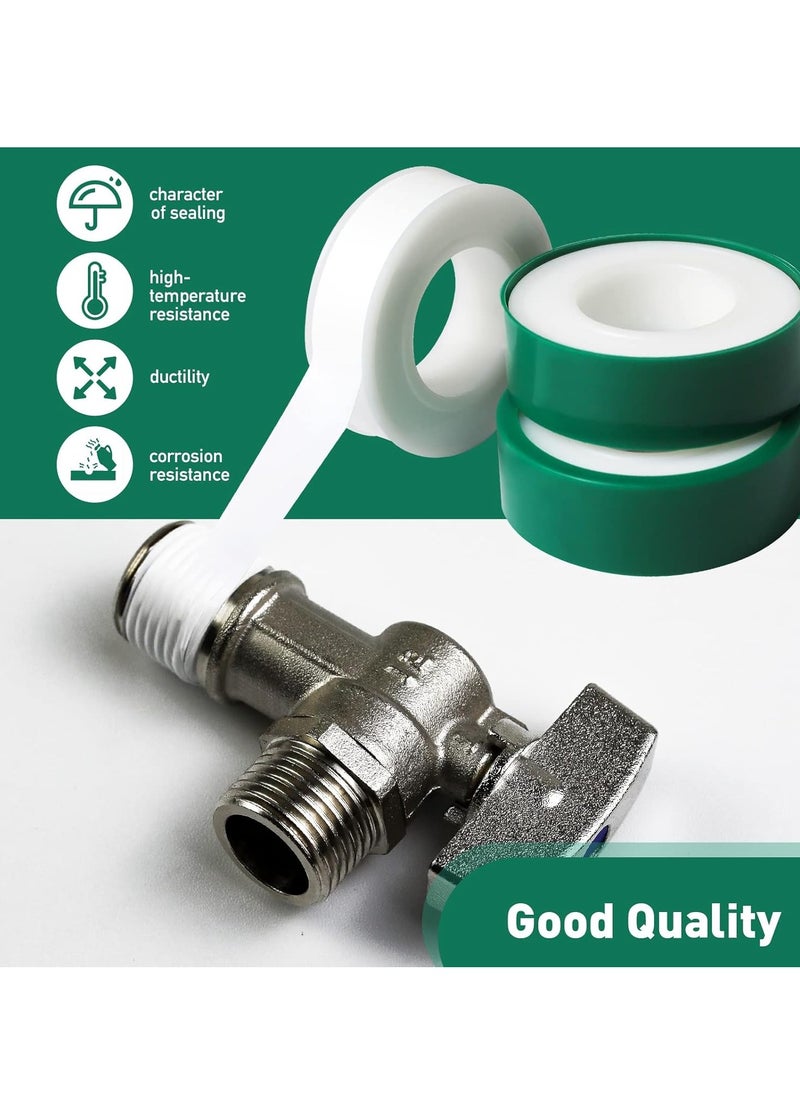 Generic - 4 Rolls Of Plumbers Tape, Teflon Tape, Water Pipe Sealing Tape, High-Density Thickening and Lengthen, High-Sealing Performance Waterproof Duct Tape, Thread Seal Tape - Image 1