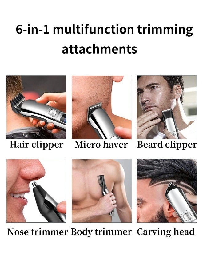 FPC Waterproof Multi-Functional Men's Hair Clipper Set – Intelligent Trimmer for Beard, Nose, Body & Hair, Home Use  - Image 3