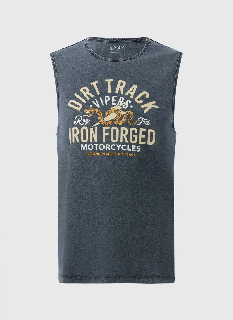 Matalan Dark Washed Acid Printed Vest