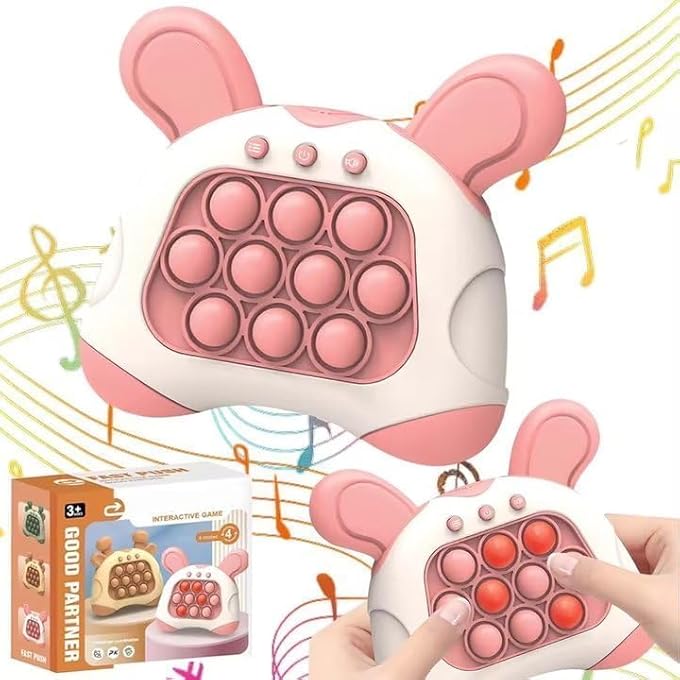 QUICK PUSH TOY WITH LIGHTS AND POP-UP PATTERNS, ELECTRONIC QUICK PUSH BUBBLES STRESS POP FIDGETS HANDHELD GAME FOR BOYS GIRLS, FUN MULTIPLAYER GAME FOR THE WHOLE FAMILY - Image 5