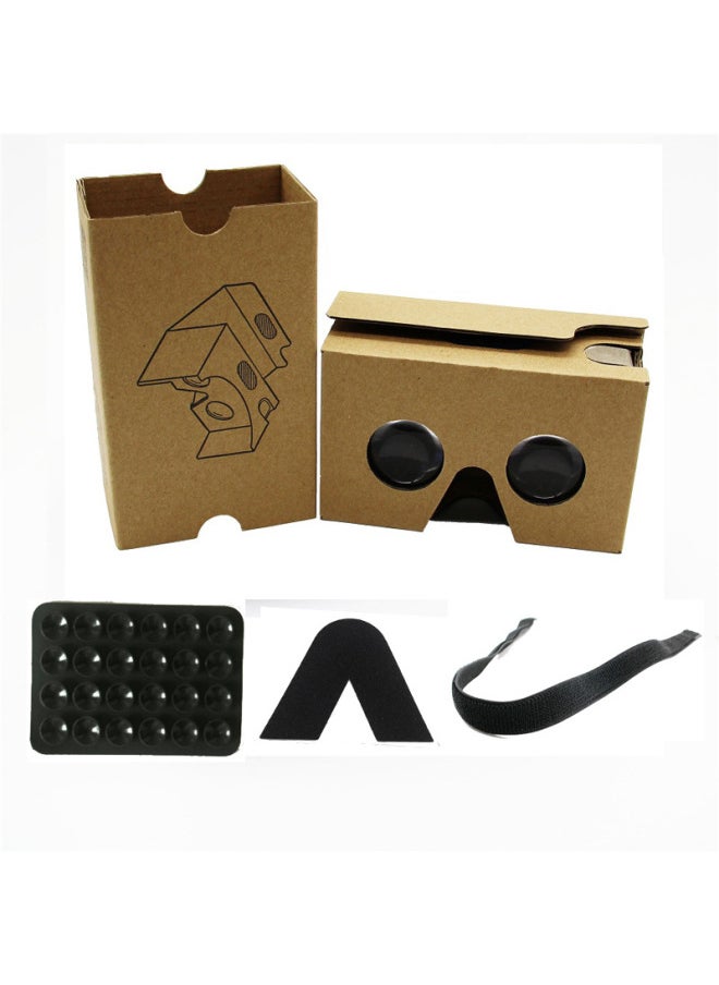 Generic Vr Glasses Cardboard Google Carton Vr Virtual Reality 3d Glasses Helmet Vr Wholesale-Color:Black Card Full Set Of Accessories  - Image 4