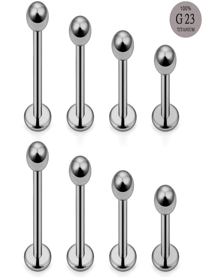 SCERRING 8PCS 16g G23 Titanium Labret Monroe Lip Tragus Cartilage Earring Ring Stud Piercing Jewelry 6mm 8mm 10mm 12mm - Image 2