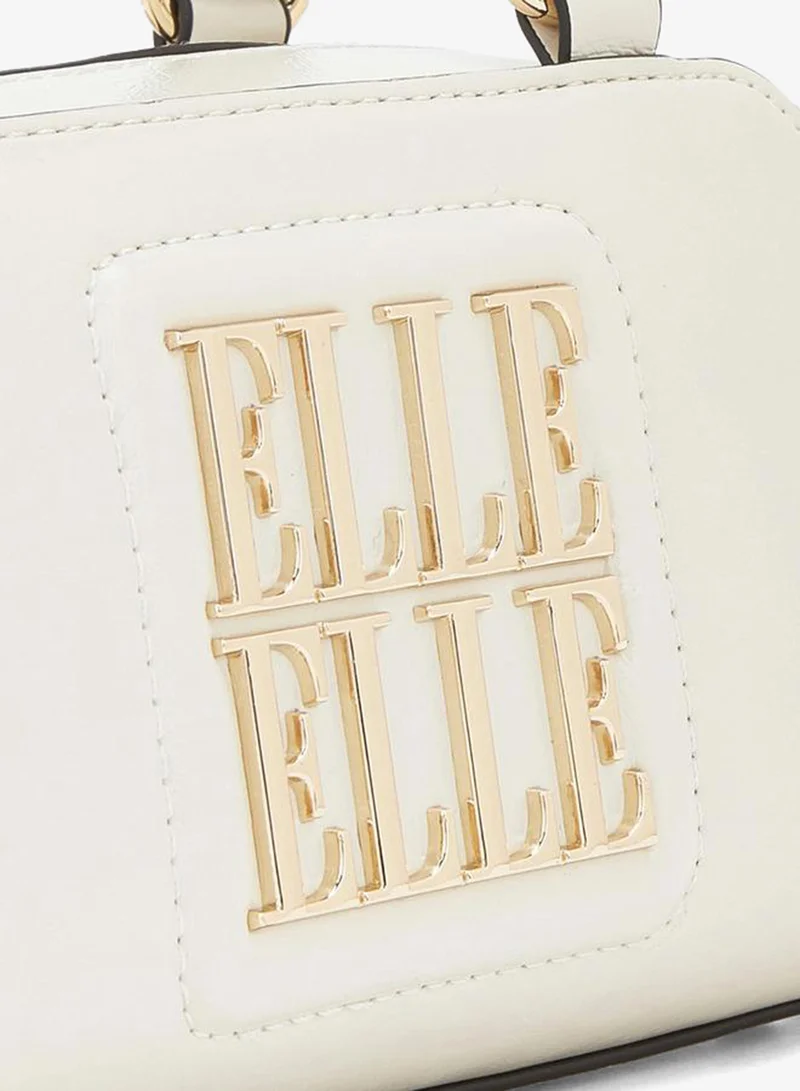 Elle IVORY Logo Accent Crossbody Bag With Detachable Strap for Women | Best Price UAE