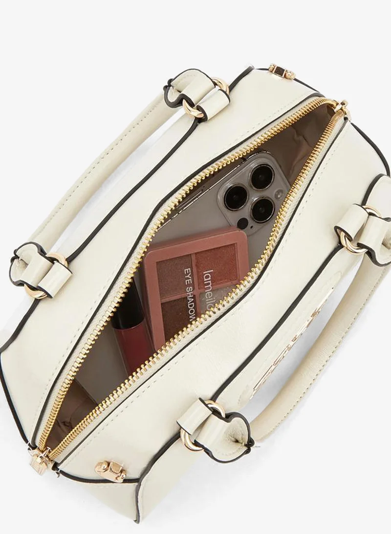 Elle IVORY Logo Accent Crossbody Bag With Detachable Strap for Women | Best Price UAE