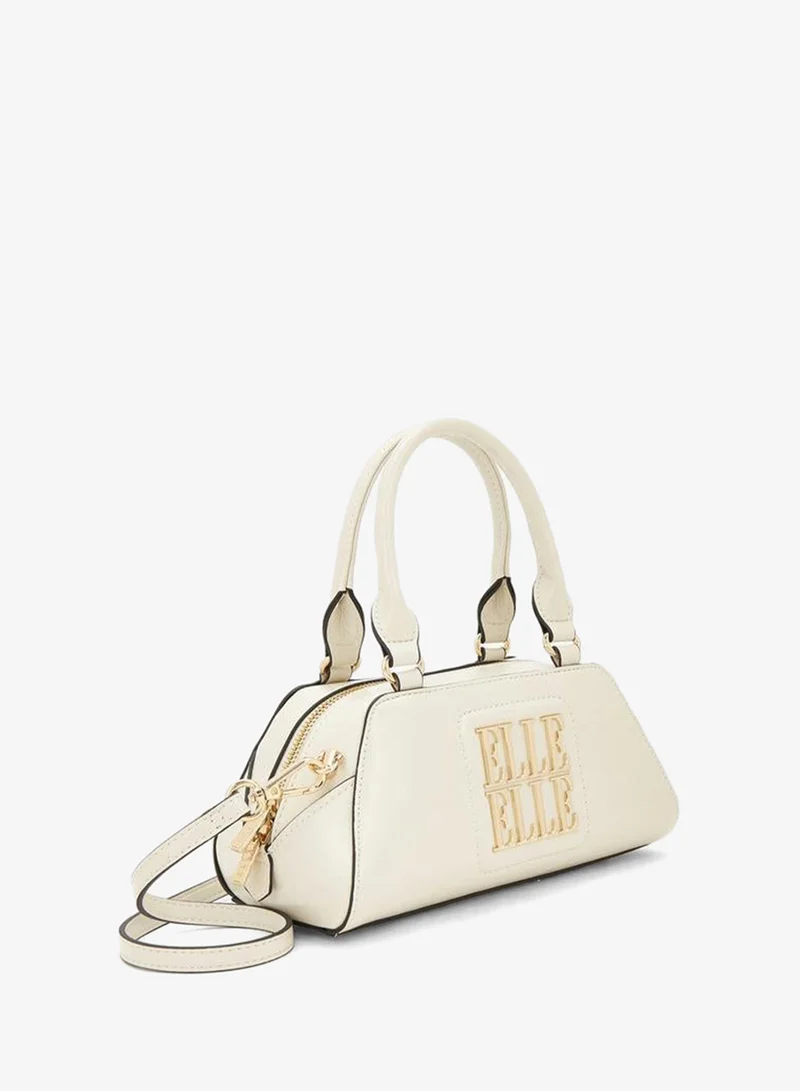 Elle IVORY Logo Accent Crossbody Bag With Detachable Strap for Women | Best Price UAE